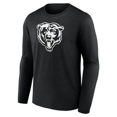Chicago Bears Personalized Name & Number Monochrome Long Sleeve T-Shirt Black | NFL