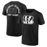 Cincinnati Bengals Personalized Name & Number Monochrome T-Shirt Black | NFL