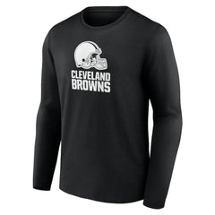 Cleveland Browns Personalized Name & Number Monochrome Long Sleeve T-Shirt Black | NFL