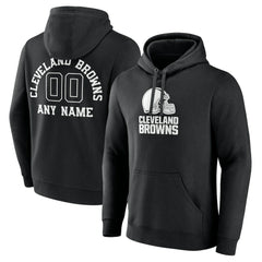 Cleveland Browns Personalized Name & Number Pullover Hoodie Black | NFL