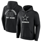 Dallas Cowboys Personalized Name & Number Pullover Hoodie Black | NFL