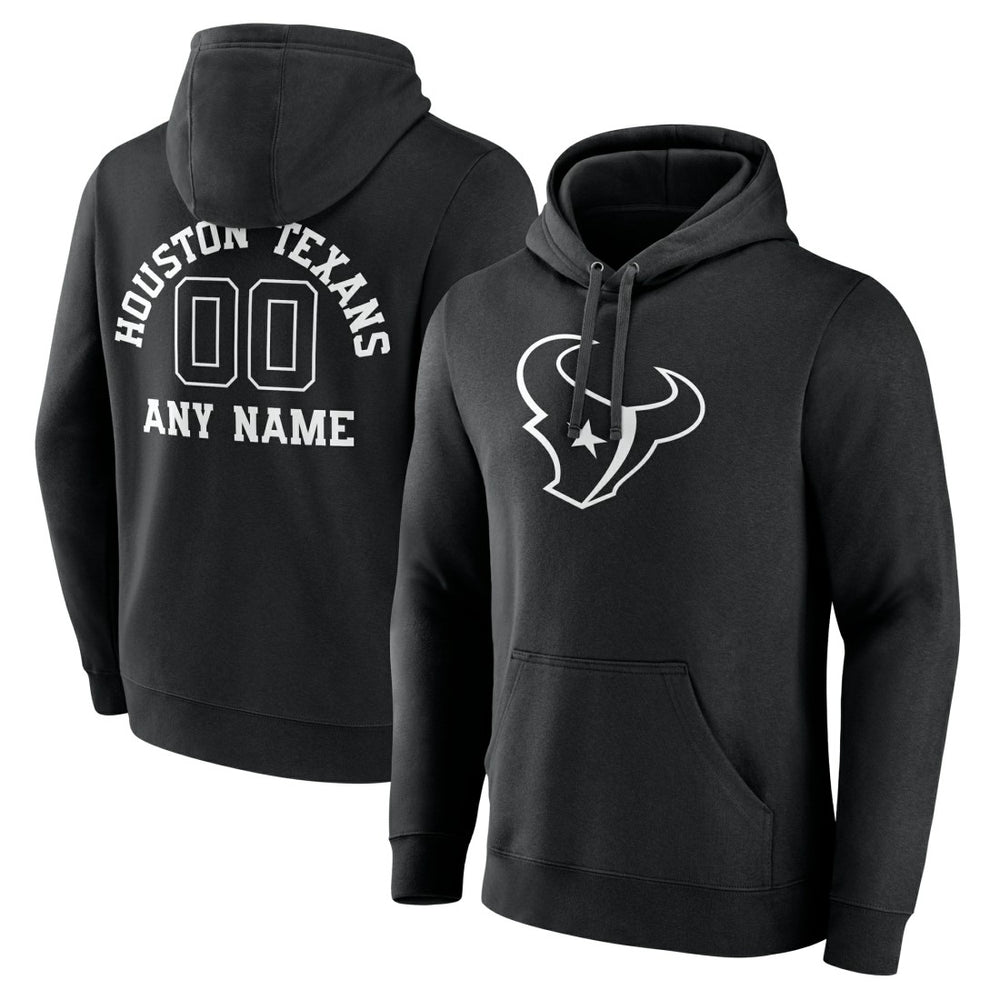 Houston Texans Personalized Name & Number Pullover Hoodie Black | NFL