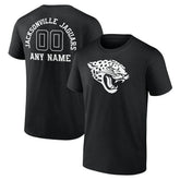 Jacksonville Jaguars Personalized Name & Number Monochrome T-Shirt Black | NFL