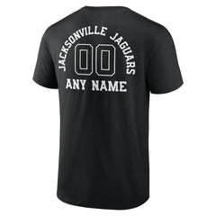 Jacksonville Jaguars Personalized Name & Number Monochrome T-Shirt Black | NFL