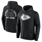 Kansas City Chiefs Personalized Name & Number Pullover Hoodie Black | NFL