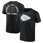 Kansas City Chiefs Personalized Name & Number Monochrome T-Shirt Black | NFL