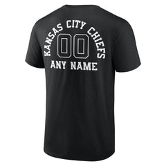 Kansas City Chiefs Personalized Name & Number Monochrome T-Shirt Black | NFL