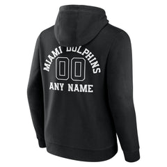 Miami Dolphins Personalized Name & Number Pullover Hoodie Black | NFL