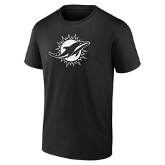 Miami Dolphins Personalized Name & Number Monochrome T-Shirt Black | NFL