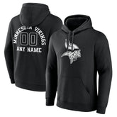 Minnesota Vikings Personalized Name & Number Pullover Hoodie Black | NFL