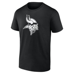 Minnesota Vikings Personalized Name & Number Monochrome T-Shirt Black | NFL