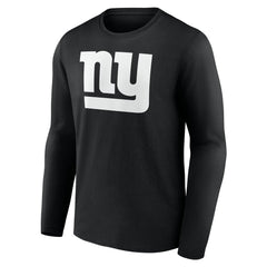 New York Giants Personalized Name & Number Monochrome Long Sleeve T-Shirt Black | NFL