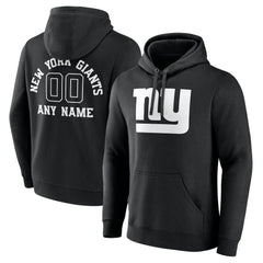 New York Giants Personalized Name & Number Pullover Hoodie Black | NFL