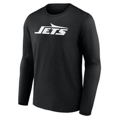 New York Jets Personalized Name & Number Monochrome Long Sleeve T-Shirt Black | NFL