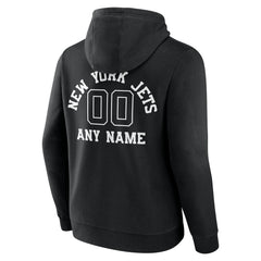 New York Jets Personalized Name & Number Pullover Hoodie Black | NFL