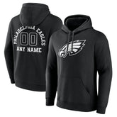 Philadelphia Eagles Personalized Name & Number Pullover Hoodie Black | NFL