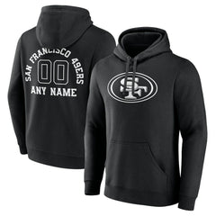 San Francisco 49ers Personalized Name & Number Pullover Hoodie Black | NFL