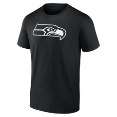 Seattle Seahawks Personalized Name & Number Monochrome T-Shirt Black | NFL