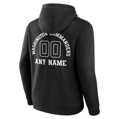 Washington Commanders Personalized Name & Number Pullover Hoodie Black | NFL