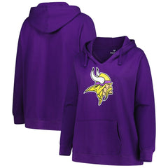 Minnesota Vikings Women's Plus Size V-Neck Pullover Hoodie Purple | Fanatics