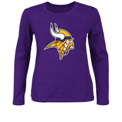 Minnesota Vikings Women's Plus Size Long Sleeve T-Shirt Purple | Fanatics