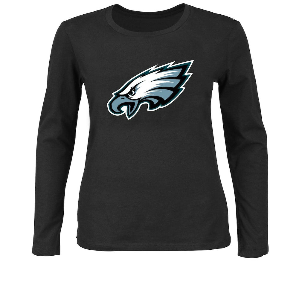 Philadelphia Eagles Women's Plus Size Long Sleeve T-Shirt Black | Fanatics