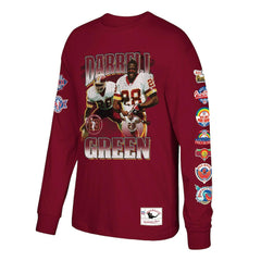 Darrell Green Washington Commanders Player Graphic Long Sleeve T-Shirt Burgundy | Mitchell & Ness