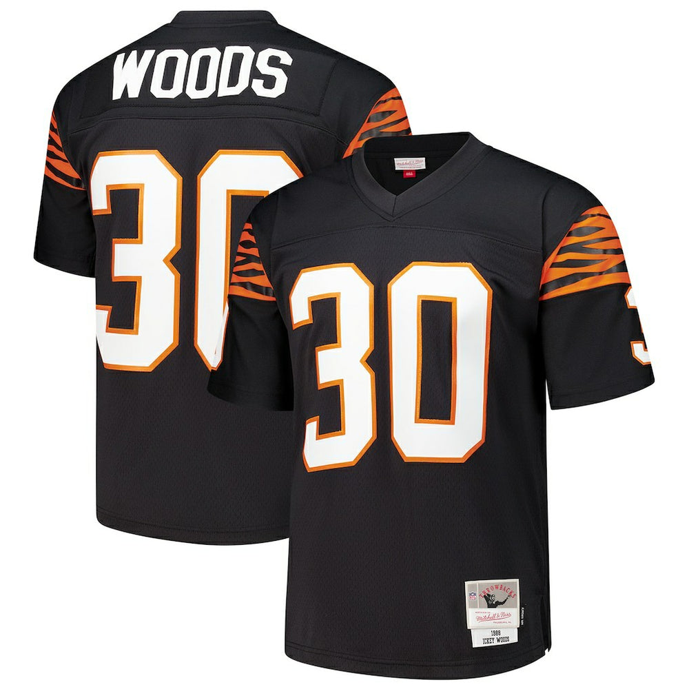 Ickey Woods Cincinnati Bengals 1988 Legacy Replica Jersey Black | Mitchell & Ness