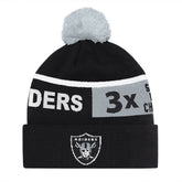 Las Vegas Raiders Starter Unisex Chyron Cuffed Knit Hat with Pom Black | NFL