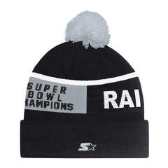 Las Vegas Raiders Starter Unisex Chyron Cuffed Knit Hat with Pom Black | NFL
