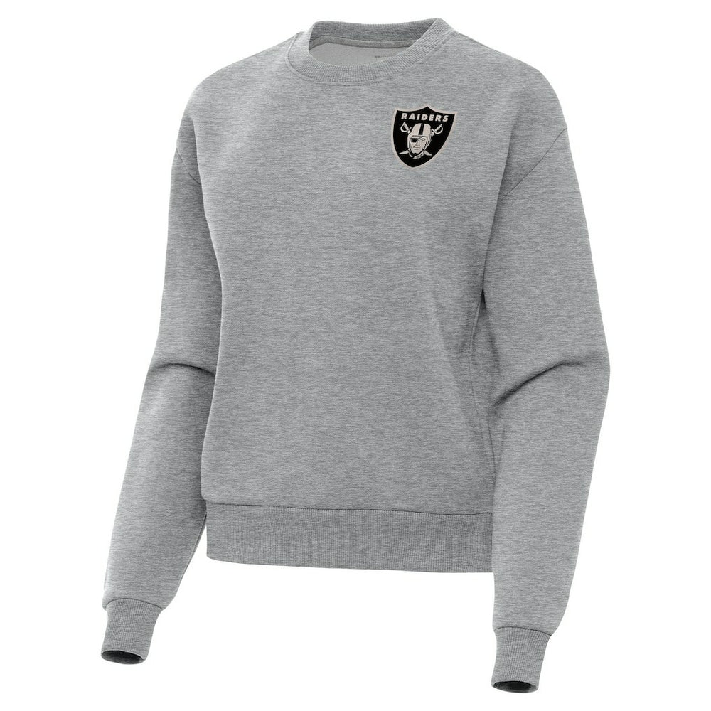 Las Vegas Raiders Antigua Women's Victory Pullover Sweatshirt Heather Gray | NFL