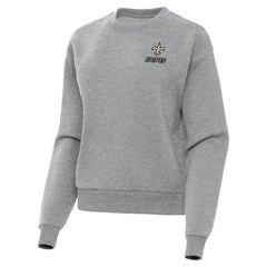 New Orleans Saints Antigua Women's Victory Pullover Sweatshirt Heather Gray | NFL