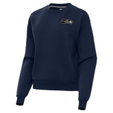 Seattle Seahawks Antigua Women's Victory Pullover Sweatshirt College Navy | NFL