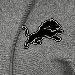 Detroit Lions Antigua Women's Justice Pullover Hoodie Heather Black | NFL