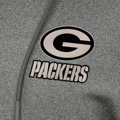 Green Bay Packers Antigua Women's Justice Pullover Hoodie Heather Black | NFL