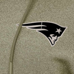 New England Patriots Antigua Women's Justice Pullover Hoodie Olive | NFL