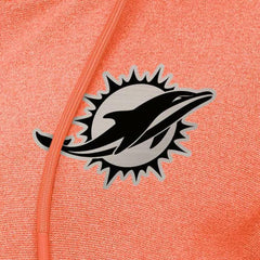 Miami Dolphins Antigua Women's Seeker Full-Zip Hoodie Jacket Heather Orange | NFL