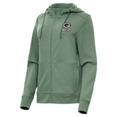 Green Bay Packers Antigua Women's Seeker Full-Zip Hoodie Jacket Hunter Green | NFL