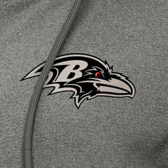 Baltimore Ravens Antigua Women's Seeker Full-Zip Hoodie Jacket Heather Black | NFL