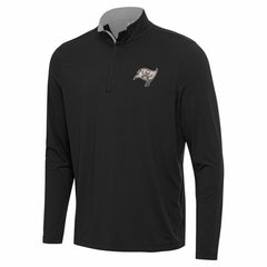 Tampa Bay Buccaneers Antigua Content Quarter-Zip Pullover Top Black | NFL