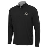 Miami Dolphins Antigua Content Quarter-Zip Pullover Top Black | NFL