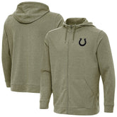 Indianapolis Colts Antigua Effortless Full-Zip Hoodie Jacket Olive | NFL