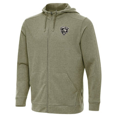 Chicago Bears Antigua Effortless Full-Zip Hoodie Jacket Olive | NFL