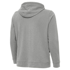 New Orleans Saints Antigua Effortless Full-Zip Hoodie Jacket Heather Gray | NFL