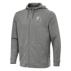 Cleveland Browns Antigua Effortless Full-Zip Hoodie Jacket Heather Black | NFL