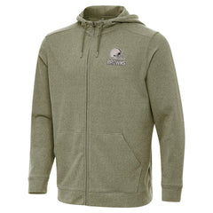 Cleveland Browns Antigua Effortless Full-Zip Hoodie Jacket Olive | NFL