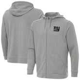 New York Giants Antigua Effortless Full-Zip Hoodie Jacket Heather Gray | NFL