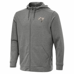 Tampa Bay Buccaneers Antigua Effortless Full-Zip Hoodie Jacket Heather Black | NFL