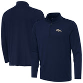 Denver Broncos Antigua Reprocess Quarter-Zip Top Navy | NFL