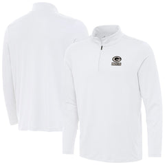 Green Bay Packers Antigua Reprocess Quarter-Zip Top White | NFL